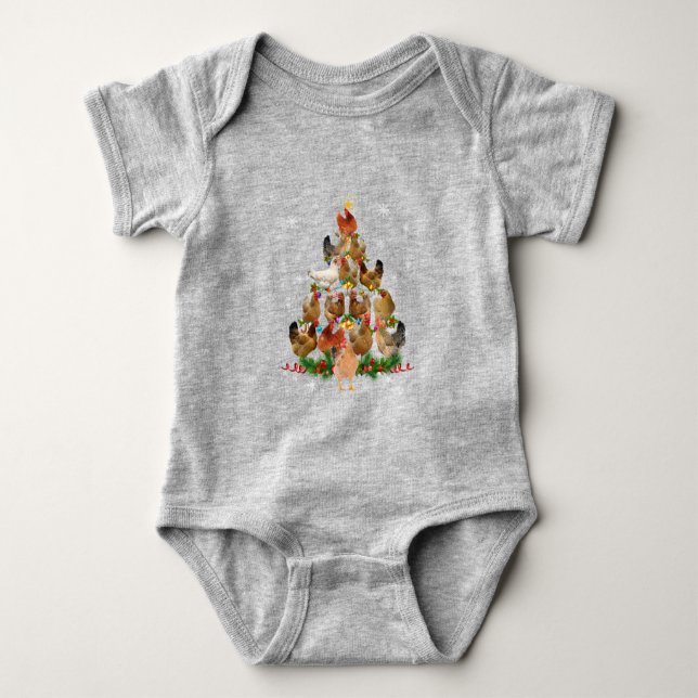 Body Funny Chicken Christmas Tree Pet Chicken Lover (Devant)