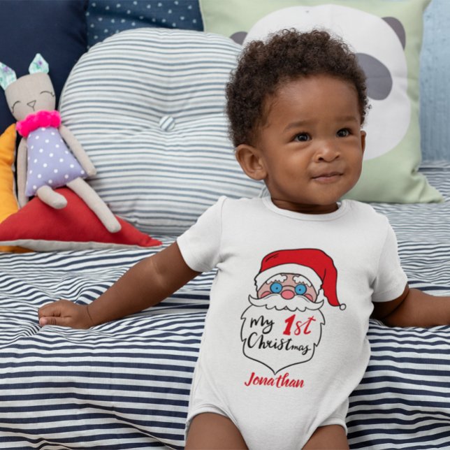 Body Funny Custom Baby's First Christmas Père Noël (Créateur téléchargé)