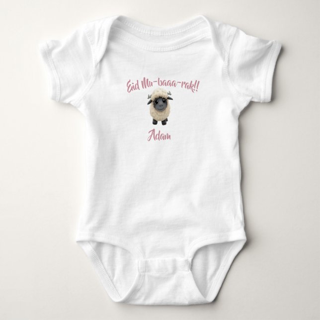 Body Funny cute Sheep Eid Adha funny Baby Clothes  (Devant)
