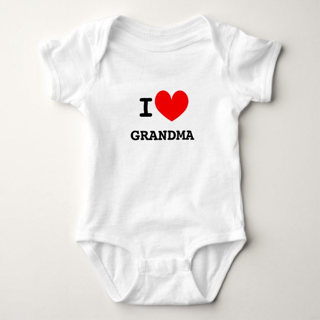 Body Funny je t'aime grand-mère bodysuit bébé | Blague  (Devant)
