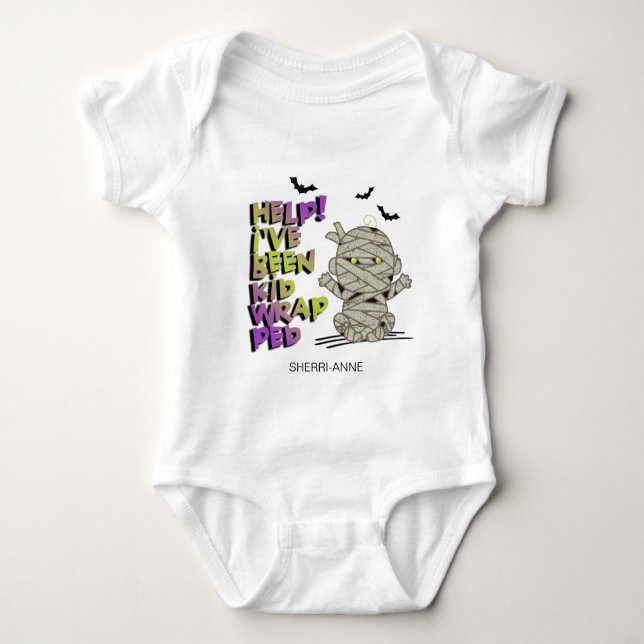 Body Funny Kidwrapped maman bébé vert ID683 (Devant)