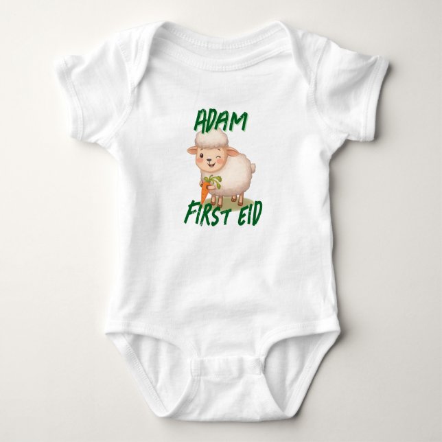 Body Funny mignon Baby Premier Eid Adha drôle Baby Nom (Devant)