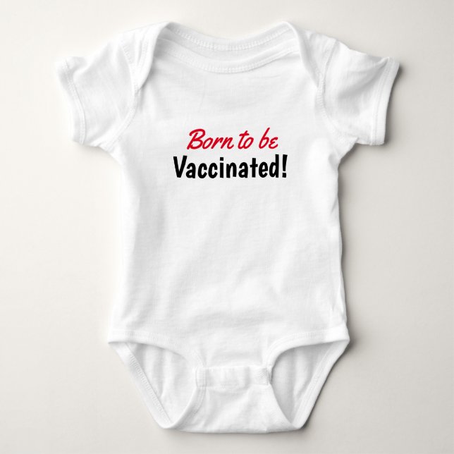 Body Funny Né pour être vacciné Typographie textuelle (Devant)