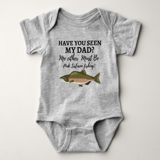 Body Funny Saumon rose Pêche Papa Poisson Cadeau  (Devant)