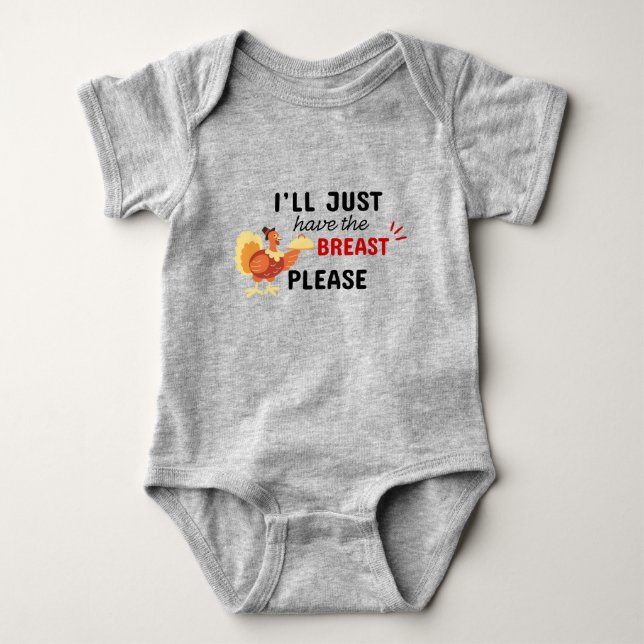 Body Funny Thanksgiving Holiday Baby Bodysuit Humor  (Devant)