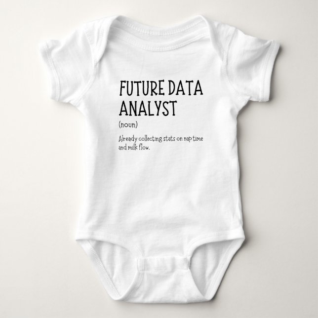 Body Futur analyste de données drôle de bébé dicton de  (Devant)