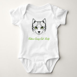 Body Futur Crazy Cat Lady Baby Bodysuit avec visage de 