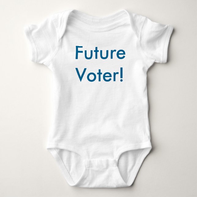 Body Futur électeur ! En écriture bleue de Démocrate (Devant)