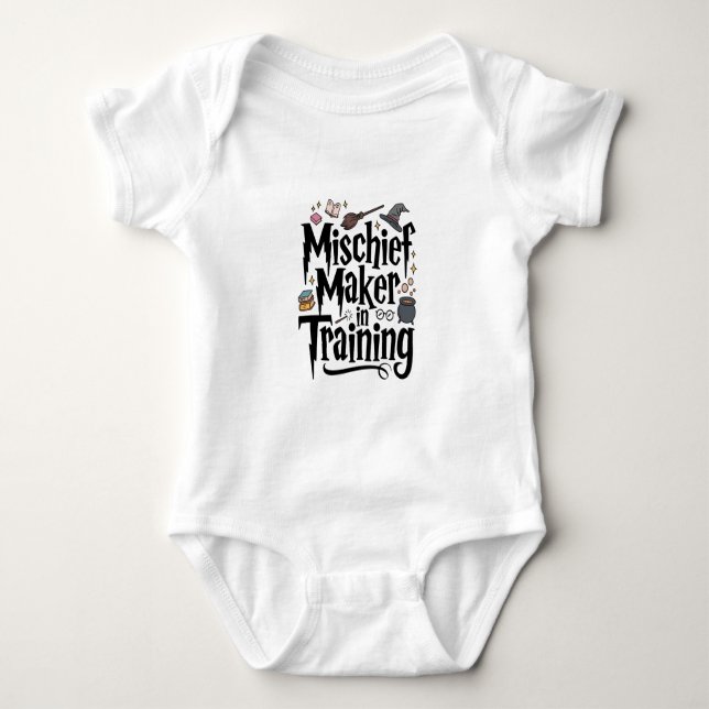 Body Futur Fauteur de Trouble Bébé Magicien Nouveau-Né  (Devant)