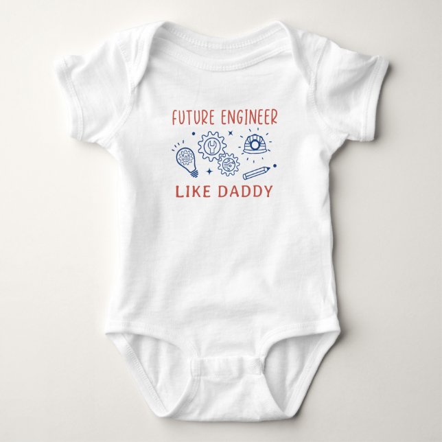 Body Futur ingénieur comme Daddy Engineer Fête des père (Devant)