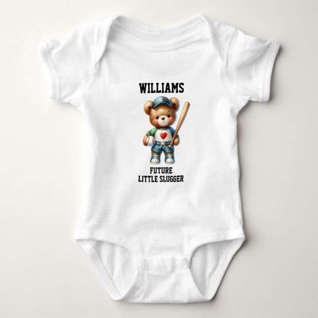 Body Futur joueur de baseball Ourson Mignon (Devant)