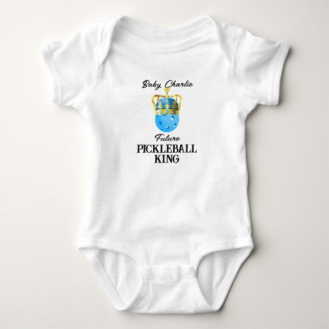 Body Futur Pickleball King Baby Blue Personnalisé (Devant)
