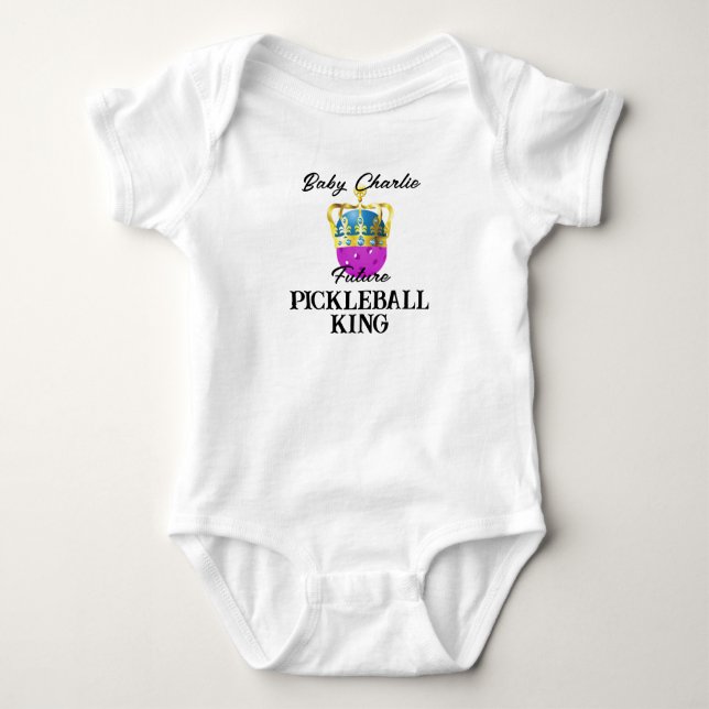 Body Futur Pickleball King Purple Baby Personnalisé (Devant)
