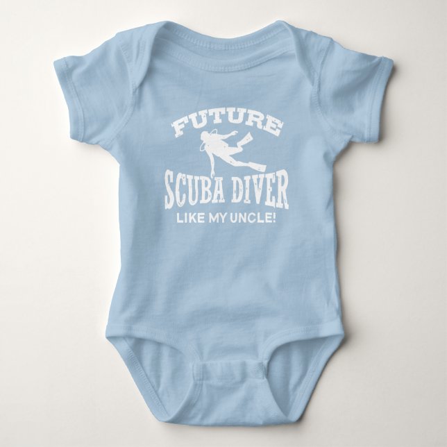 Body Futur Plongeur Scuba Comme Mon Oncle Baby Bodysuit (Devant)