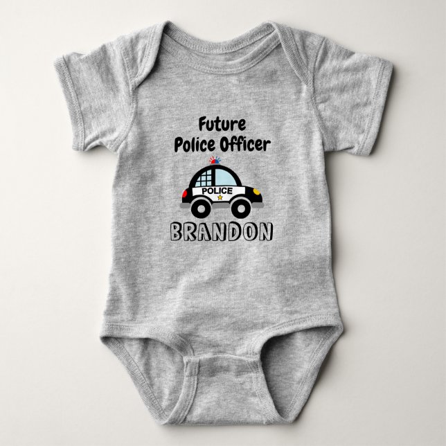 Body Futur policier voiture flic personnalisée Baby Bod (Devant)