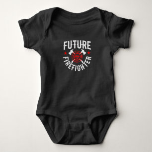 Body Futur pompier petit garçon fille mignonne typogra