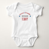 Futur pompier rouge et bleu bébé Onesy