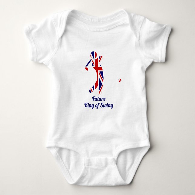 Body Futur Roi des ailes | Union Jack Flag Golf Player (Devant)