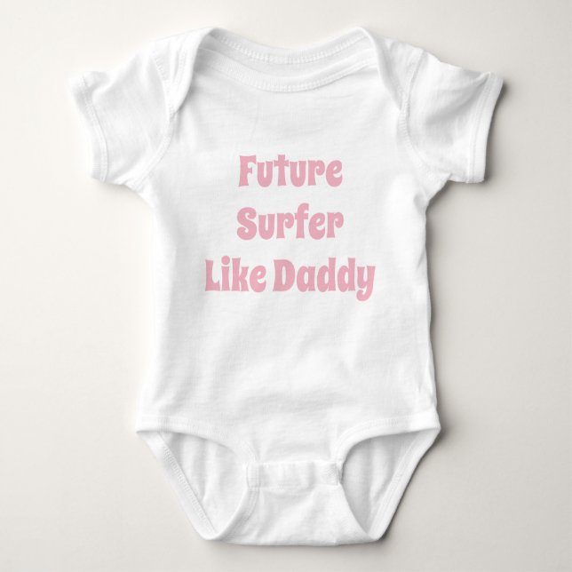Body Futur Surfer Comme Papa Bébé Bodysuit (Devant)
