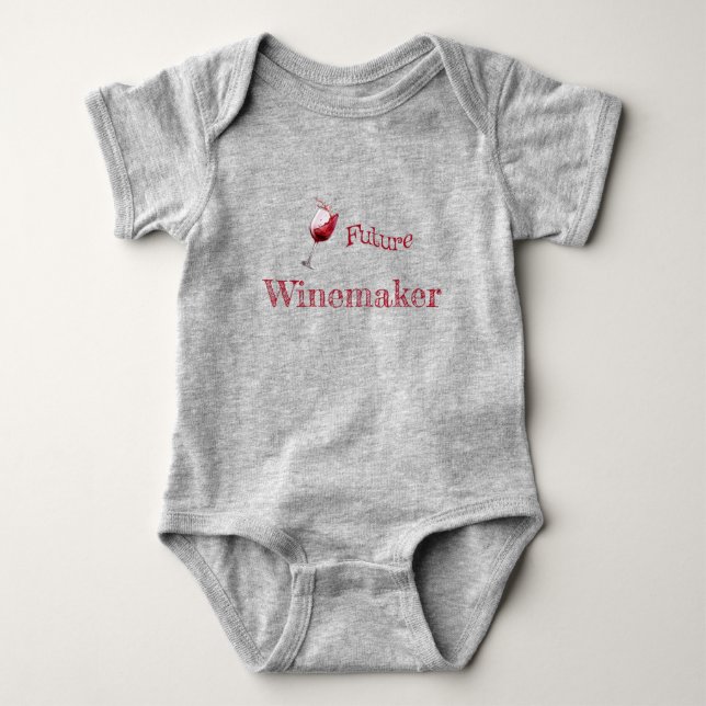 Body Futur vigneron Amusing amateur de vin Bébé (Devant)