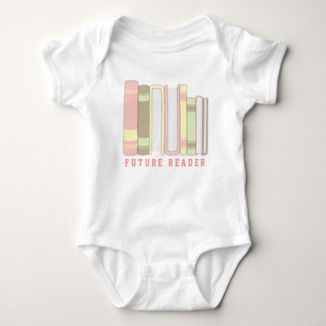 Body Future chemise drôle de pile de livre de bébé de (Devant)