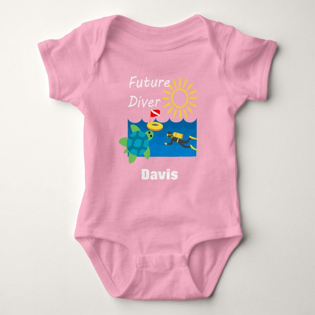 Body Future Diver Design - Bodysuit Baby Jersey (Devant)