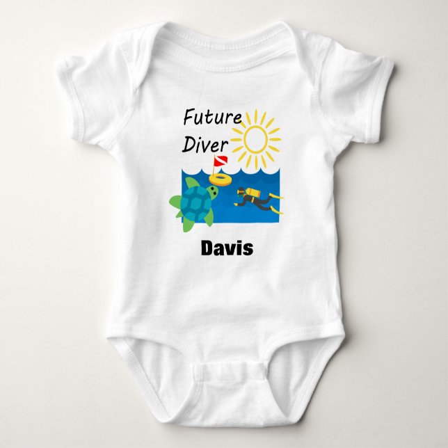 Body Future Diver Design - Bodysuit Baby Jersey (Devant)