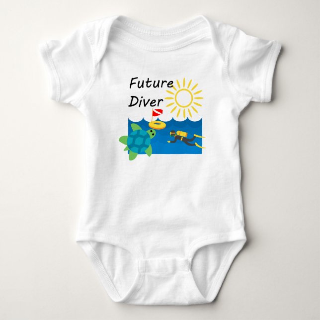 Body Future Diver Design - Bodysuit Baby Jersey (Devant)