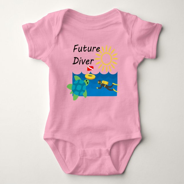 Body Future Diver Design - Bodysuit Baby Jersey (Devant)