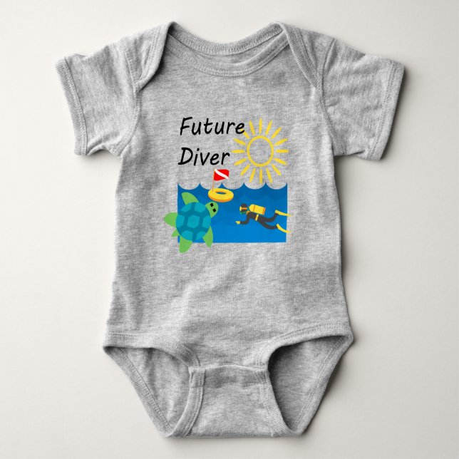 Body Future Diver Design - Bodysuit Baby Jersey (Devant)