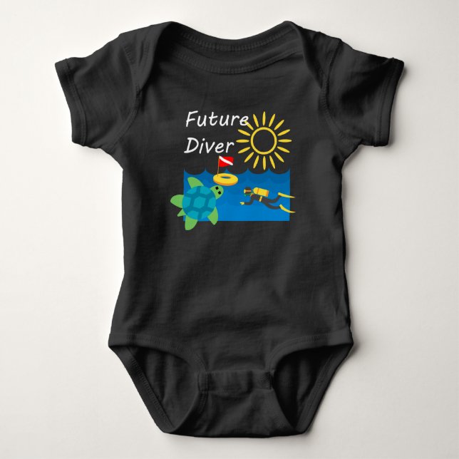 Body Future Diver Design - Bodysuit Baby Jersey (Devant)