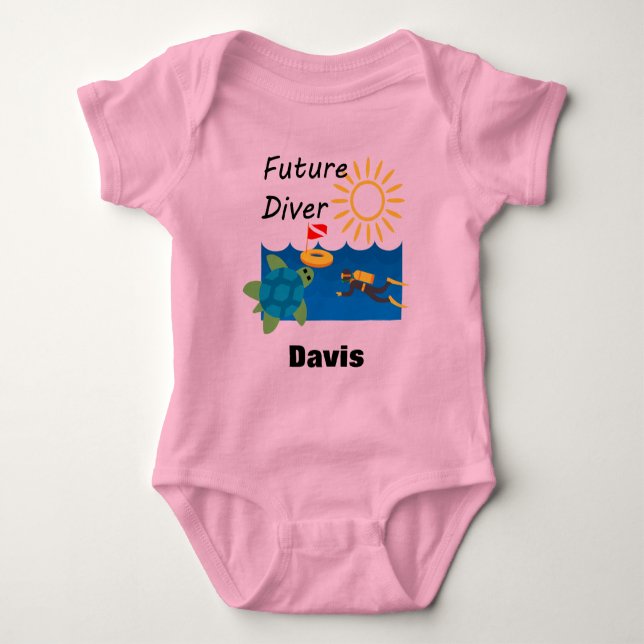 Body Future Diver Design - Bodysuit Baby Jersey (Devant)