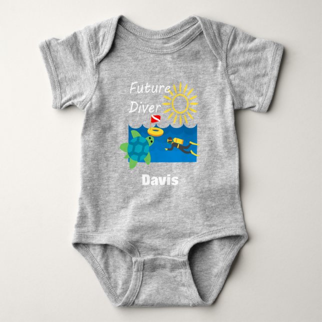 Body Future Diver Design - Bodysuit Baby Jersey (Devant)