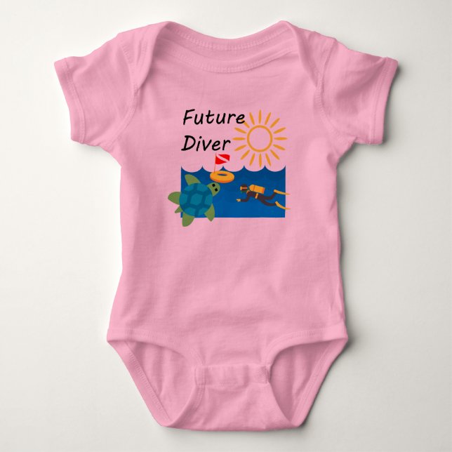 Body Future Diver Design - Bodysuit Baby Jersey (Devant)