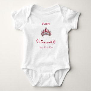 Body "Future Quinceañera" avec Diadème et Prénom de Béb