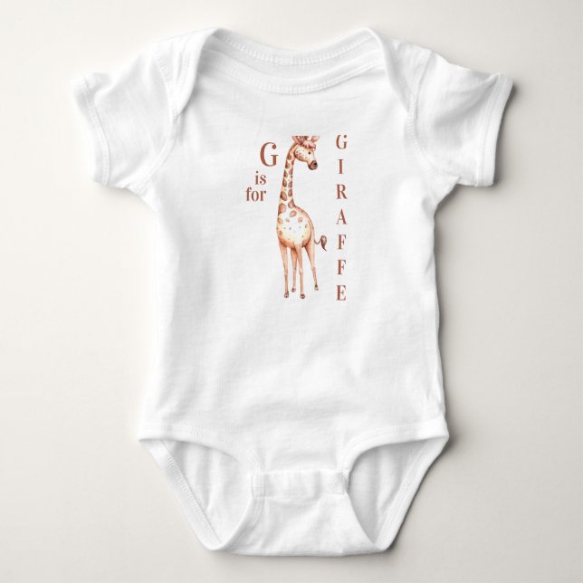 Body G est pour le Bodysuit pour bébé GIRAFFE Whimsical (Devant)