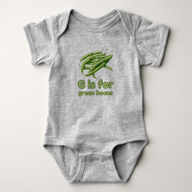 Body G pour les BEANS VERTS Green Veggie Alphabet G (Devant)
