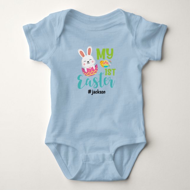 Body Garçon 1er Pâques Bleu (Devant)