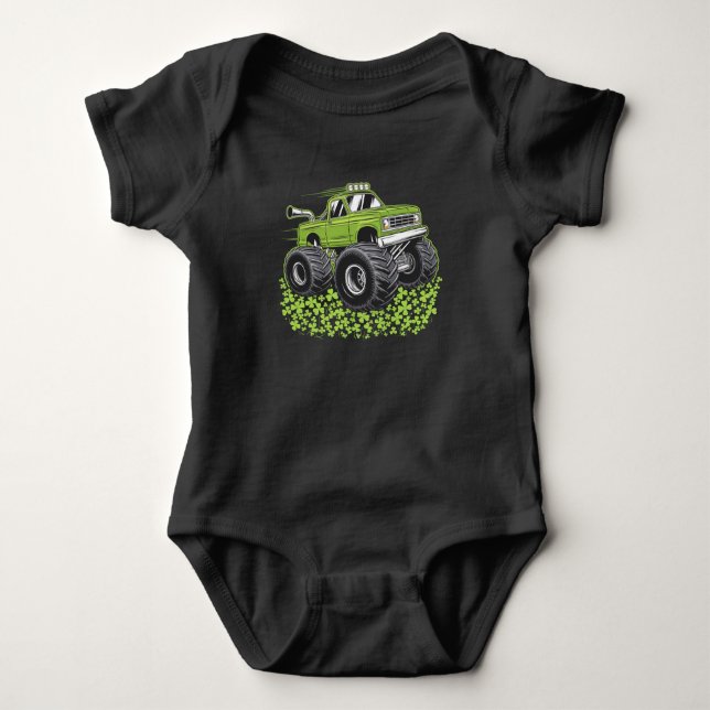Body Garçon Saint-Patrick Enfant Chanceux Camion Monstr (Devant)