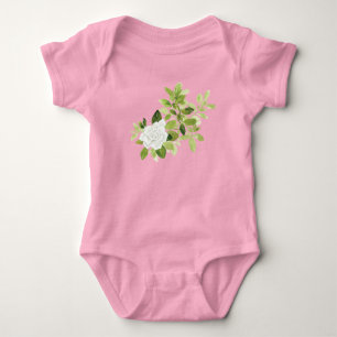 Body Gardenia jasmine floral aquarelle bébé