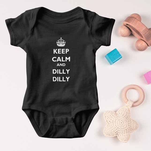 Body Gardez le calme et le linge de maison Dilly Baby J (Keep Calm and Dilly Dilly Baby Jersey Bodysui)
