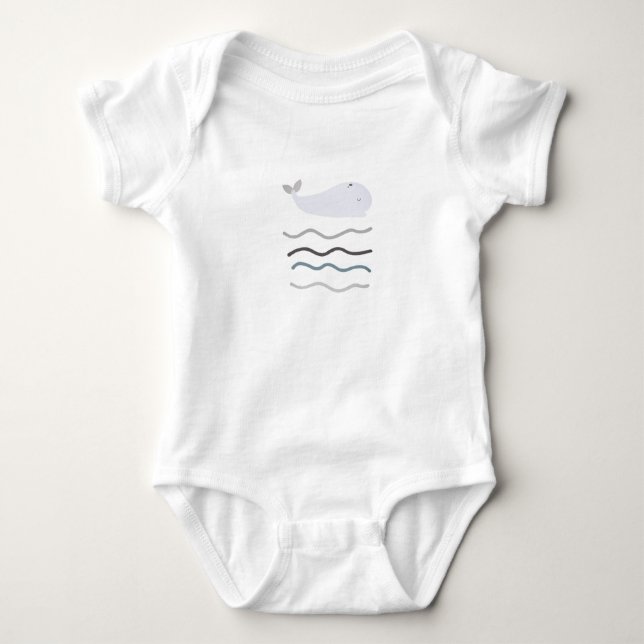 Body Géant doux et jolie baleine pour bébés (Devant)