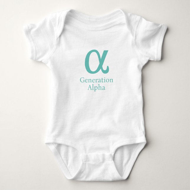 Body Génération Alpha symbole grec Costume bébé (Devant)