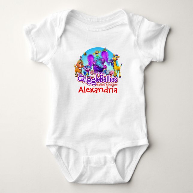 Body "GiggleBellies" + le nom de votre enfant (Devant)