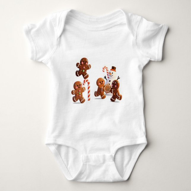Body Gingerbread Snowman Baby Bodysuit (Devant)