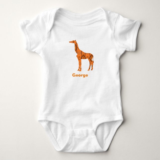 Body Girafe brune personnalisée (Devant)
