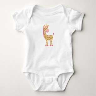 Body Girafe rose Bodysuit pour bébé