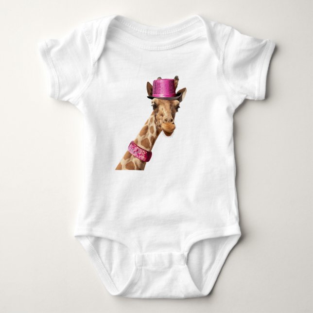 Body Giraffe dans un casquette rose brillant (Devant)