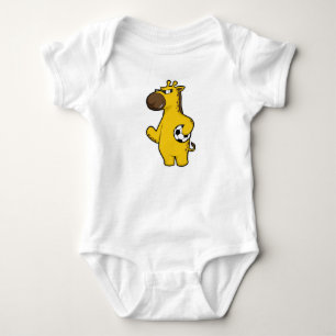 Body Giraffe en joueur de football avec balle de footba
