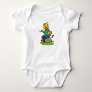 Body Giraffe en peintre avec pinceau